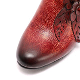 Ručne cvjetne kožne cipele retro stila