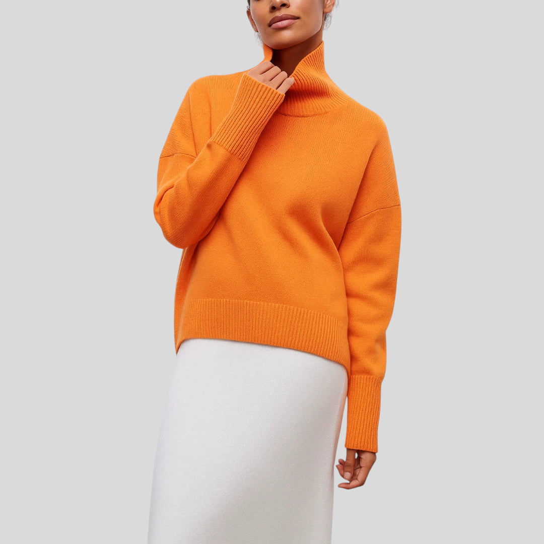 Stefanie - Pleteni Pulover s Dolčevitom