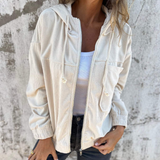 Ella™ | Samtasta jakna s kapuljačom