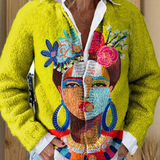 Ulje na platnu Freda portret umjetnosti otisnuto | Kardigan s gumbima