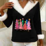 Jane | Božićni pulover s V-izrezom