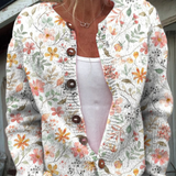 Slatki i Svježi Print Cardigan Pulover s Gumbima