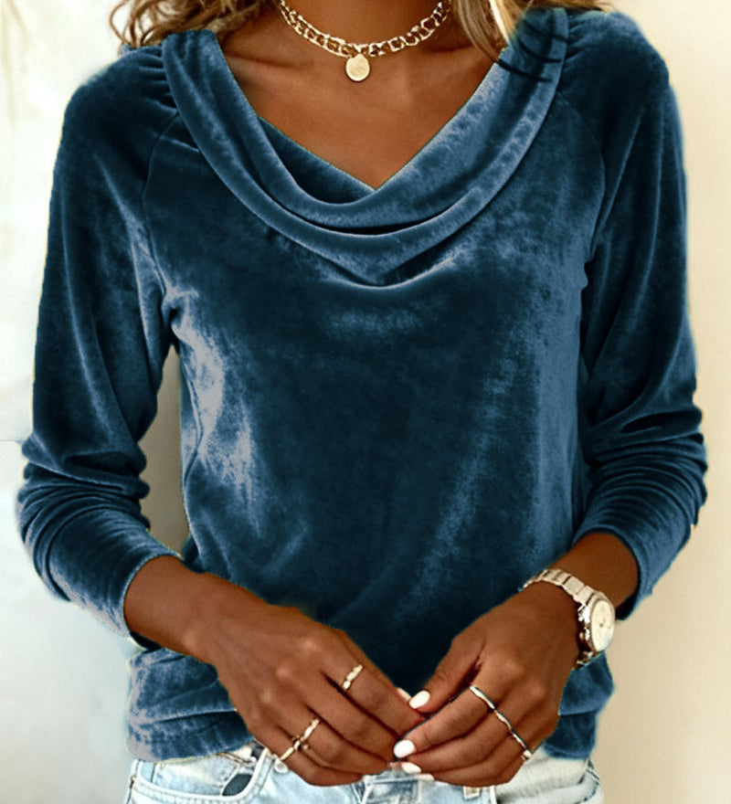 Dugi Rukav Sametni Top Jednobojni