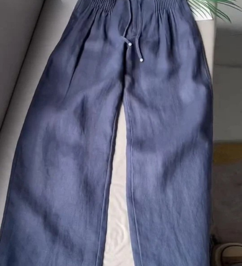 Camille | Široke hlače od pamuka i lana