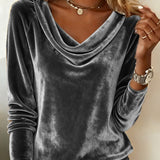 Dugi Rukav Sametni Top Jednobojni