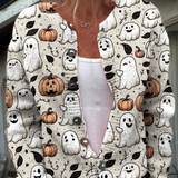 Smiješni duh Halloween | Umjetnička reprodukcija | Cardigan s gumbima