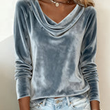 Dugi Rukav Sametni Top Jednobojni