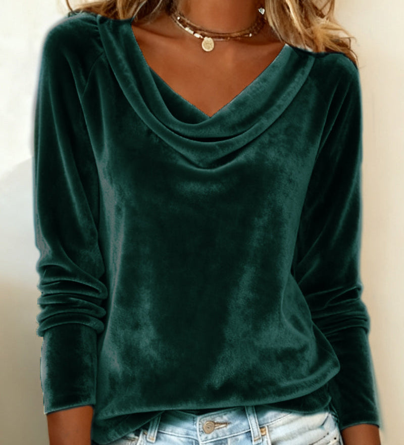 Dugi Rukav Sametni Top Jednobojni