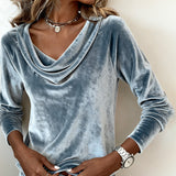 Dugi Rukav Sametni Top Jednobojni