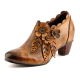 Ručne cvjetne kožne cipele retro stila