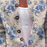 Ženski prekrasni cvjetni umjetnički print | Cardigan s gumbima
