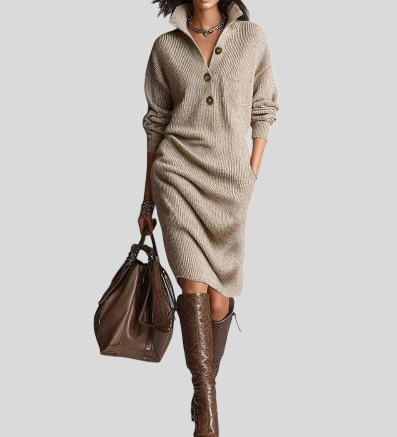 Carmen - Topla Pletena Haljina, Elegantna i Udobna