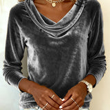 Dugi Rukav Sametni Top Jednobojni