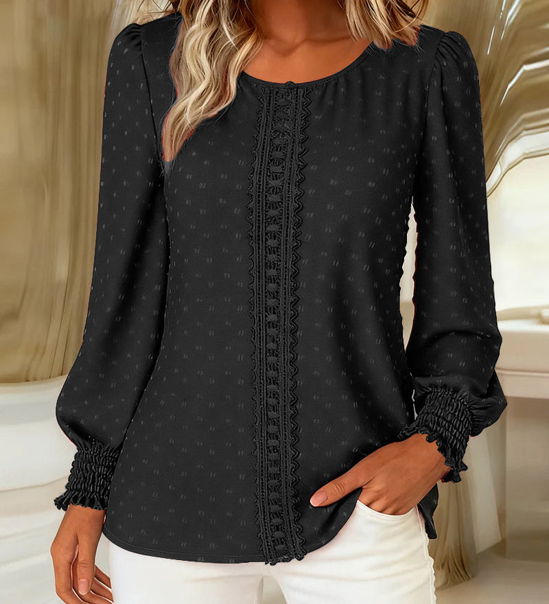 Amy | Bluzica s napuhanim rukavima i okruglim izrezom