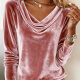 Dugi Rukav Sametni Top Jednobojni