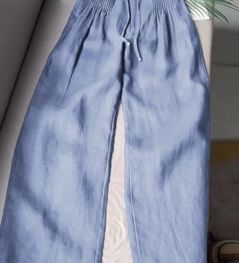 Camille | Široke hlače od pamuka i lana