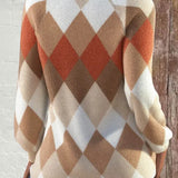 Sign | Karirani pleteni pulover s gumbima