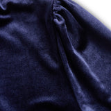 Elissa | Midi haljina dugih rukava u mornarsko plavoj boji