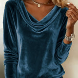 Dugi Rukav Sametni Top Jednobojni