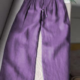 Camille | Široke hlače od pamuka i lana