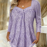 Top s kvadratnim izrezom i čipkom ispod pazuha