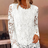 Osnovni top dugih rukava od čipke