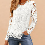Osnovni top dugih rukava od čipke