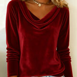 Dugi Rukav Sametni Top Jednobojni