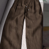 Camille | Široke hlače od pamuka i lana