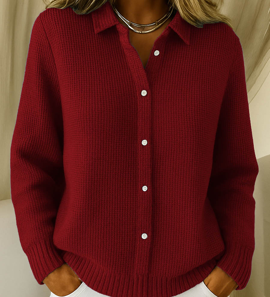 MAEVE | MEKANI PLETENI PULOVER S OVRATNIKOM