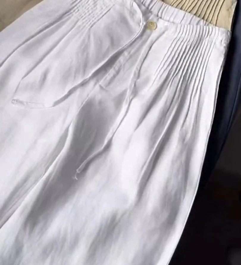 Camille | Široke hlače od pamuka i lana