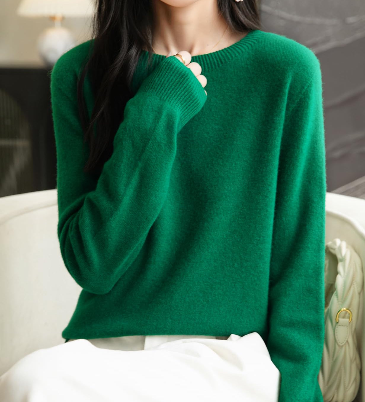 100% Merino vuna bez šavova džemper