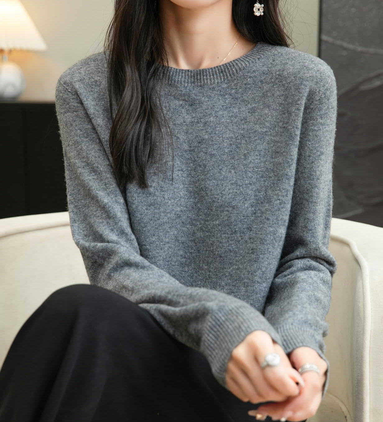 100% Merino vuna bez šavova džemper