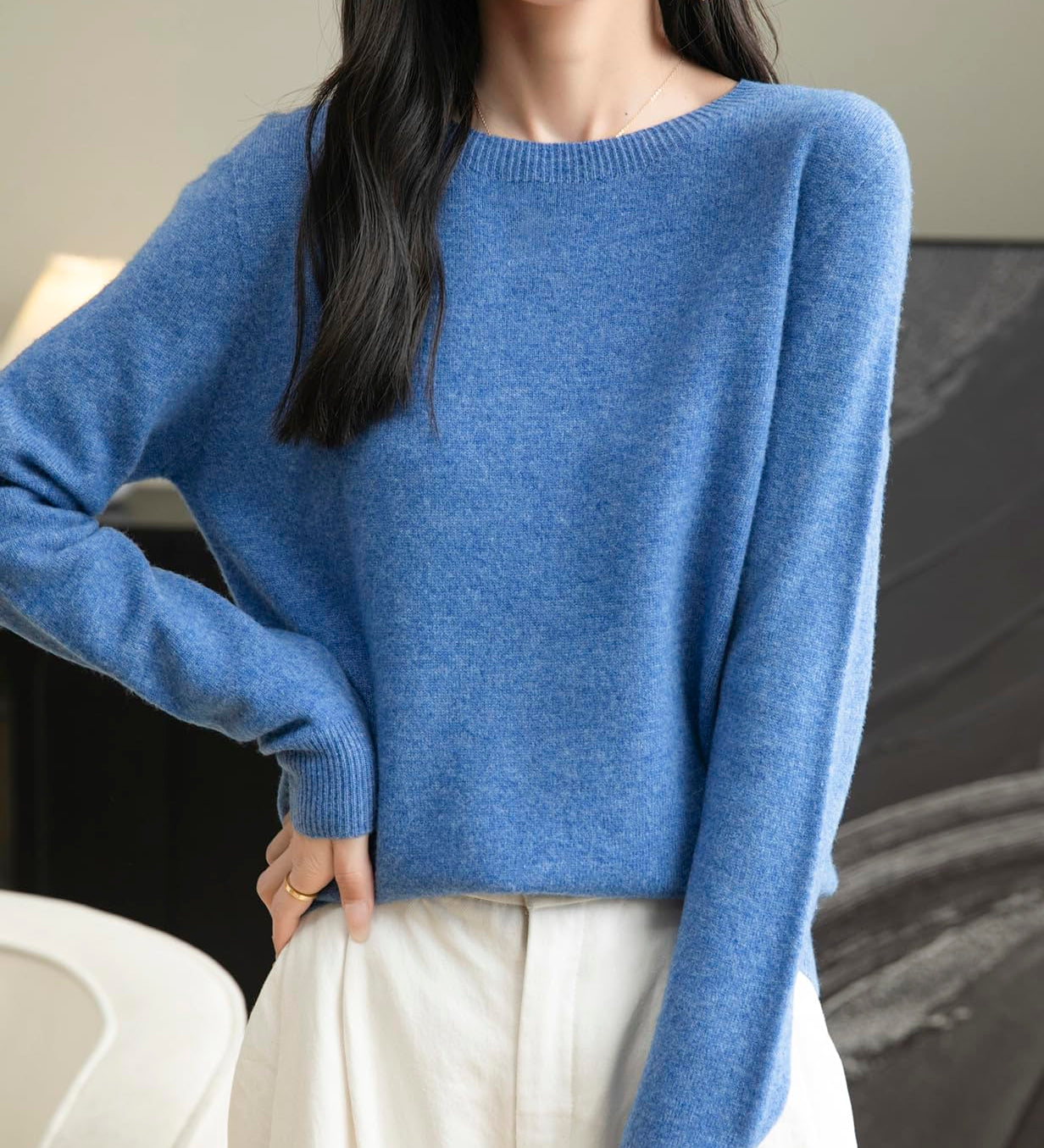 100% Merino vuna bez šavova džemper