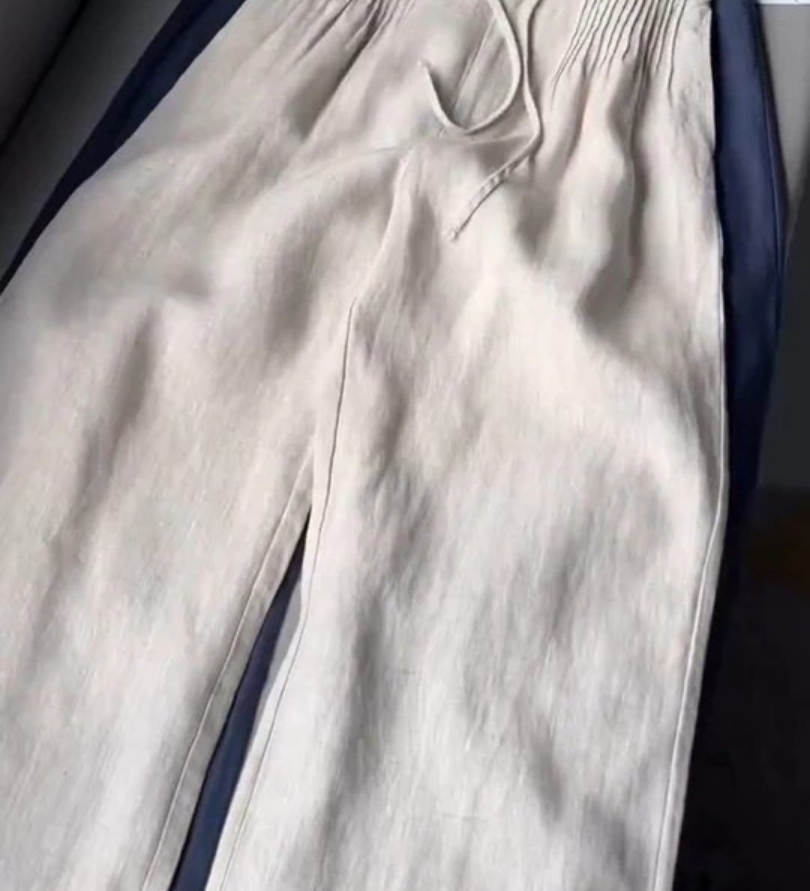 Camille | Široke hlače od pamuka i lana