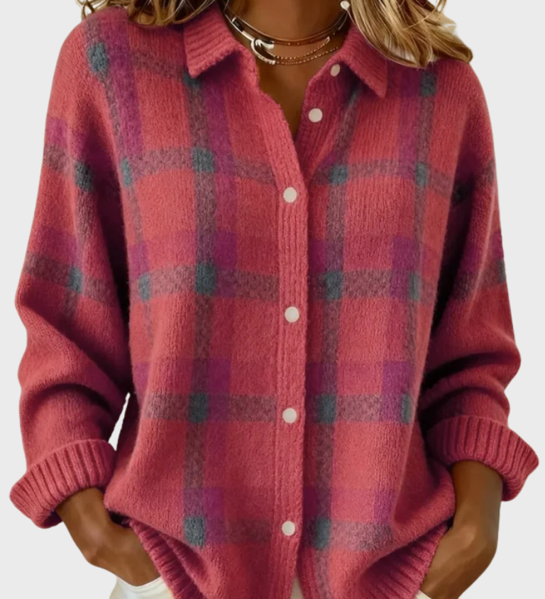 Victoria - Retro Karirana Pulover