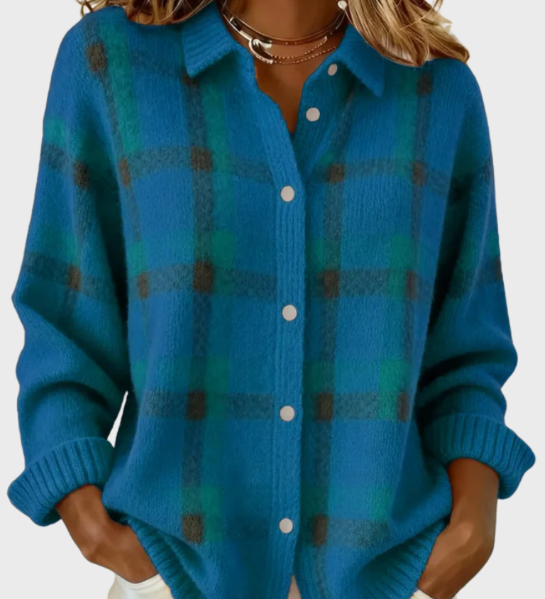 Victoria - Retro Karirana Pulover