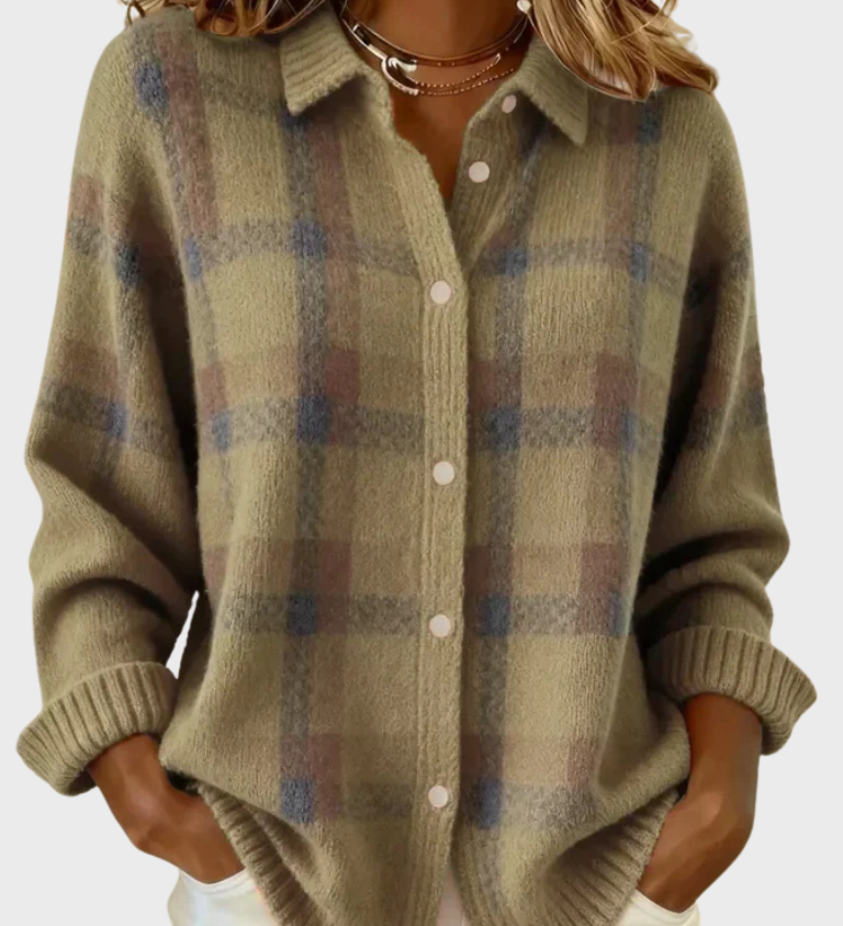 Victoria - Retro Karirana Pulover