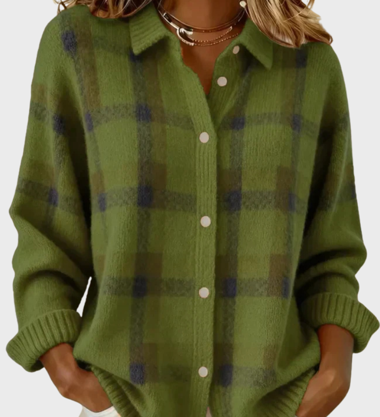 Victoria - Retro Karirana Pulover