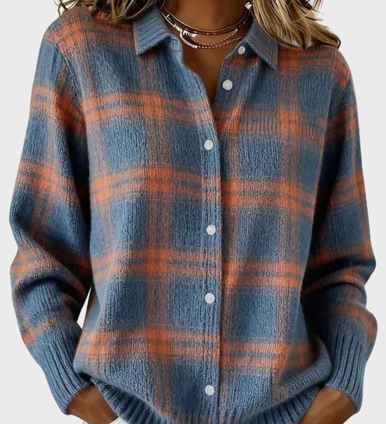 Victoria - Retro Karirana Pulover