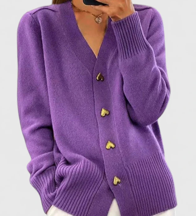 Elegantna Pletena Jakna s Dugmadi