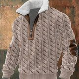 John – džemper s patentom i krznenim ovratnikom