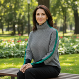 Zlatka – Herringbone Luxe Turtleneck