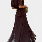 Alondra™ | Duga cvjetna haljina s V-izrezom