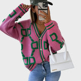 Moderno Pleteni Prsluk s Geometrijskim Uzorkom