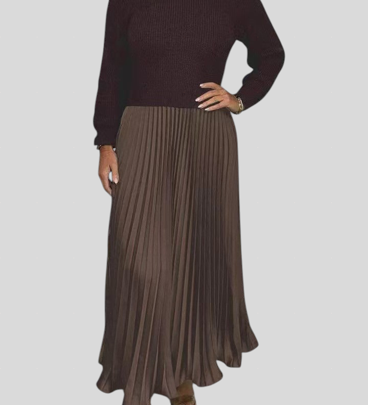 Claudia - Plisirana Haljina s Puloverom