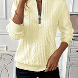 Amelie | Ženski pleteni džemper sa zipom