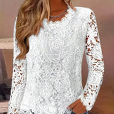 Osnovni top dugih rukava od čipke