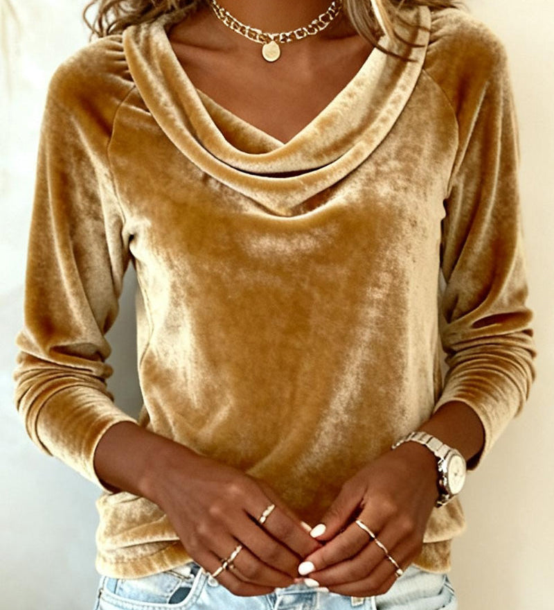 Dugi Rukav Sametni Top Jednobojni