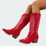 Biserka - Stylish embroidered western boots
